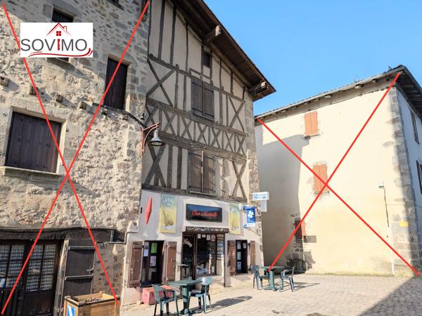 DANS UN JOLIE BOURG, IMMEUBLE LOUÉ AVEC LOCAL COMMERCIAL EN ACTIVITÉ