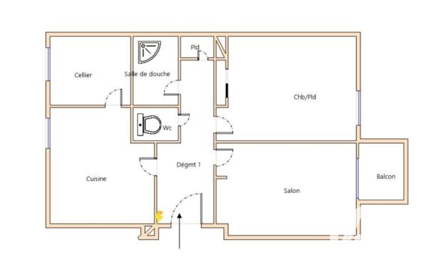 Appartement à vendre 2 pièces 44 m² Lyon 9