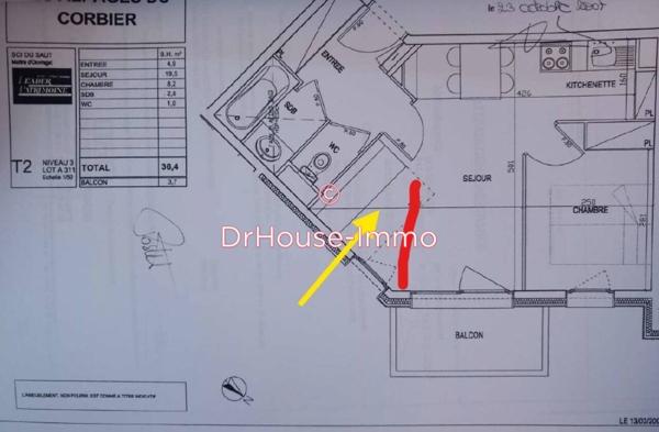 Appartement à vendre 2 pièces de 40 m²