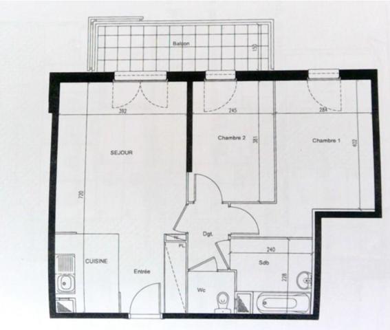 Appartement 3 pièces - 60 m²