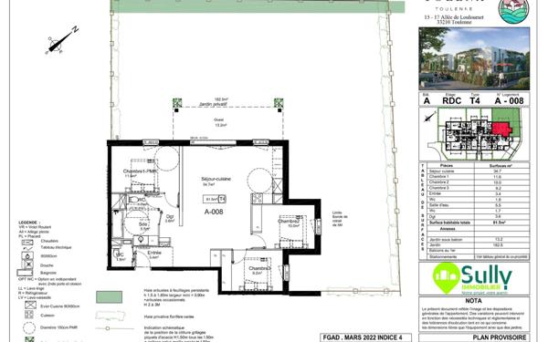 Appartement à vendre    4 pièces • 81,50 m2 Langon