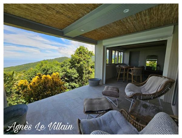 Villa + Appartement T3 Vue Mer et Morne avec Piscine sur 3 500 m2