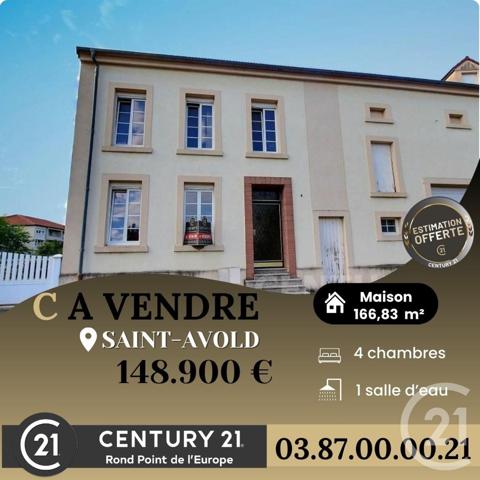 Maison à vendre  7 pièces - 166,83 m2 ST AVOLD - 57