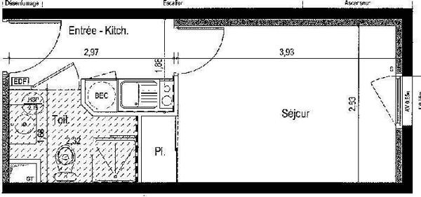 Appartement 1 pièce - 44300 Nantes -  Bourgeonnière-Petit Port