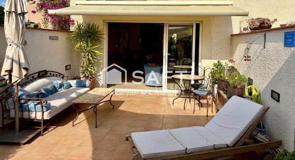 Maison mitoyenne d’un coté,3 chambres,1 bureau ,jardin