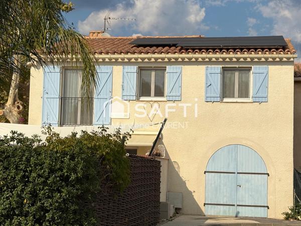 Maison mitoyenne d’un coté,3 chambres,1 bureau ,jardin