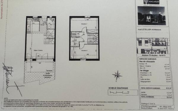 Maison à vendre    3 pièces • 64,50 m2 Launaguet