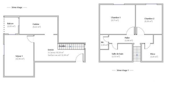 Appartement à vendre 3 pièces 67,44 m² Sartrouville