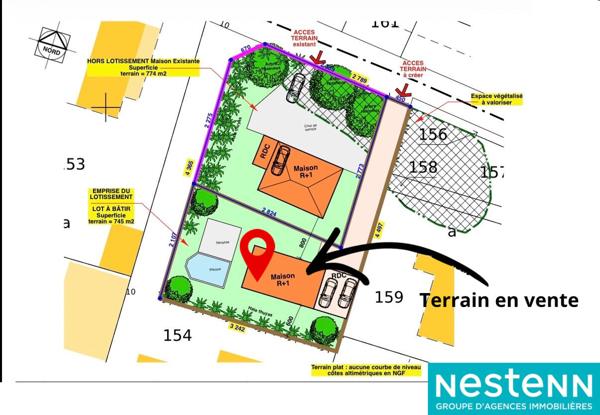 Terrain d'environ 745m² idéalement situé à Jonage proche des commodités
