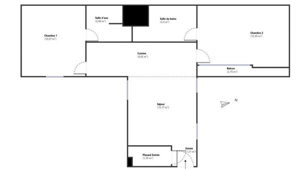 Appartement à vendre 3 pièces 55 m² Montreuil