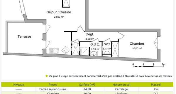 À vendre Appartement 2 pièces 43.5 m² - Montreuil-juigné 49460