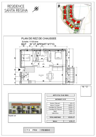 Vente appartement 3 pièces 68,60 m2 - Olmeta di Tuda -