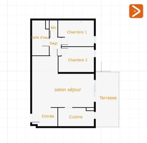 Appartement F3 à vendre  3 pièces - 72,76 m 2   GRASSE  - 06