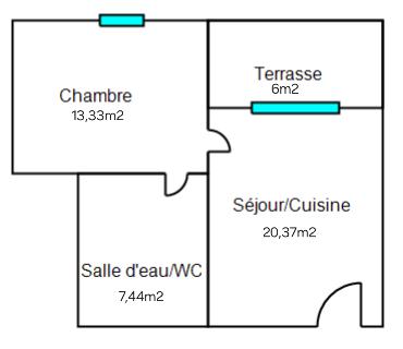 Sorgues (84700) APPARTEMENT T2 -TERRASSE-PLACE DE PARKING SOUS SOL
