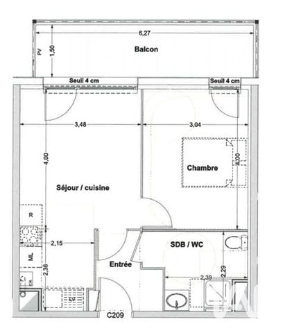 Appartement à vendre 2 pièces 40 m² Saint-Malo
