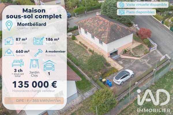 Maison à vendre 5 pièces 87 m² Montbéliard