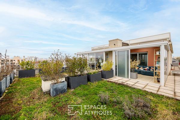 Toit terrasse rénové avec Vue Fourvière