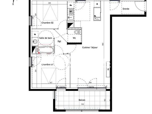 Location Appartement 3 pièces 65.7 m² - 90 CHEMIN DU MAS DE TESTE Nimes 30000