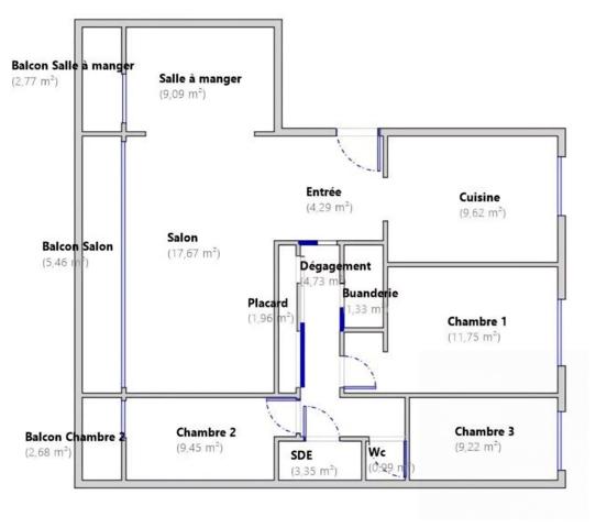 Appartement lumineux et rénové avec soin – 83 m² de bien-être aux Célestins