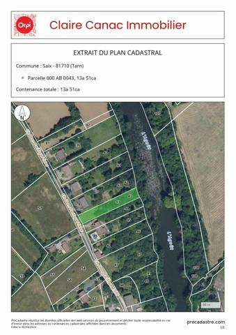 Terrain à vendre    Saïx