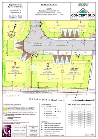 Terrain constructible 3 faces dans petit lotissement