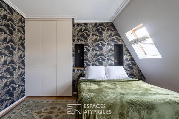 Studio rénové au dernier étage d’un immeuble avec ascenseur au coeur du Marais