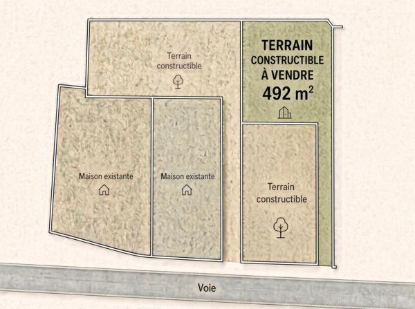 Terrain à vendre 492 m², Vair-sur-Loire (44)