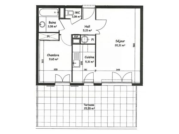 Appartement 2 pièces avec terrasse et parking - Collonges 01550