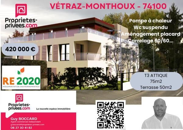 Hte Savoie - Vétraz Monthoux - T3 Attique