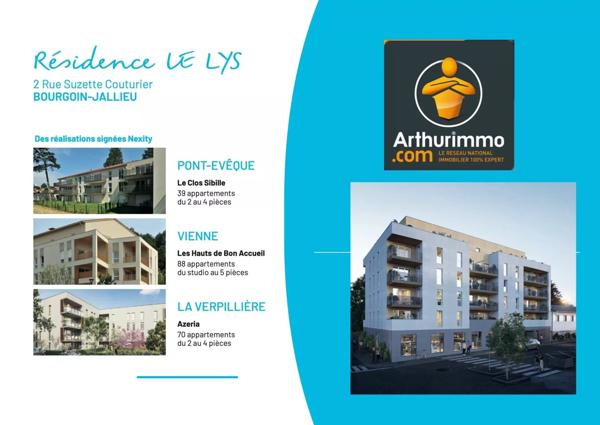 Vente Appartement 2 pièces 43 m2 à Bourgoin-Jallieu