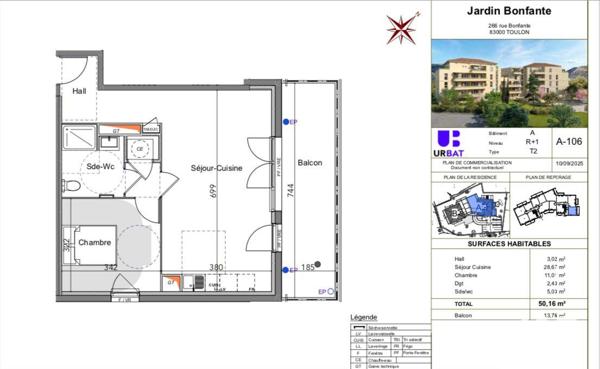 Appartement à vendre 2 pièces 50 m² Toulon