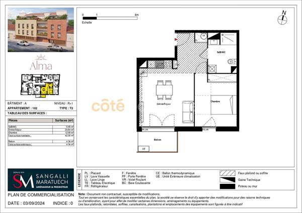 Vente Appartement42,36 m² - 2 Pièces - LABARTHE SUR LEZE (31860)