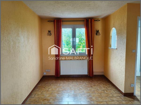 3 chambres, garage et jardin