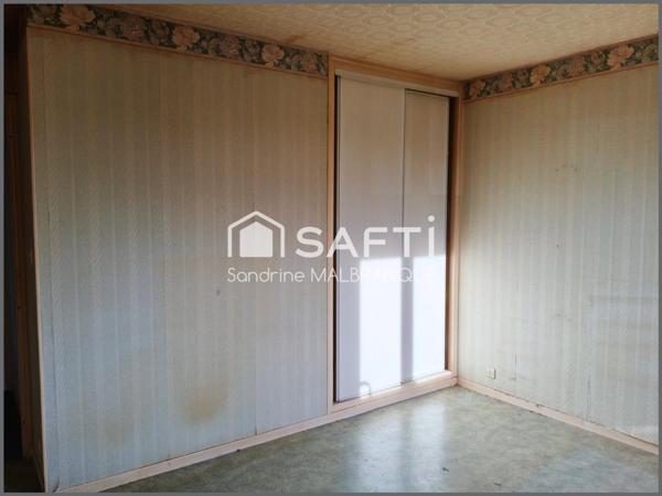 3 chambres, garage et jardin