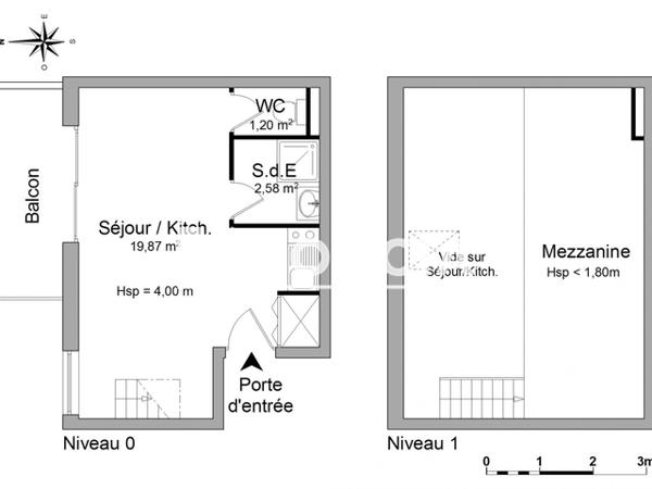 Location Studio meublé 23.65 m² - 10 RUE VAUX DE FOLETIER La Rochelle 17000