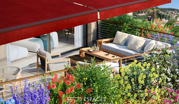 Appartement atypique avec terrasse et commerces à pied