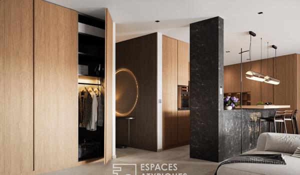 Appartement atypique avec terrasse et commerces à pied