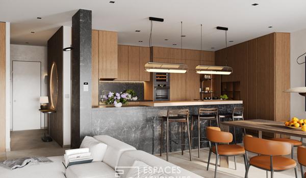 Appartement atypique avec terrasse et commerces à pied