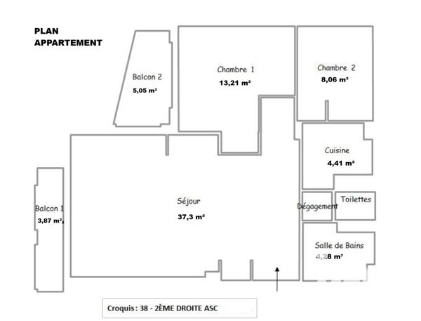 Appartement à vendre 3 pièces 70 m² Paris 17