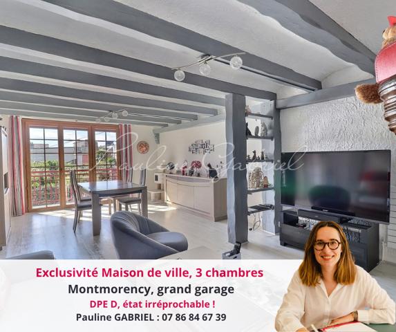 Maison de ville, beaux espaces de vie, 3 chambres, Montmorency