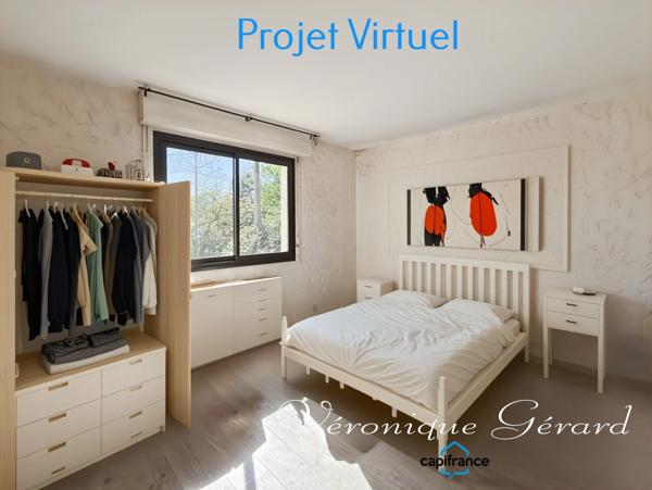 Maison de plain pied, 3 chambres sur environ 1500 M² de terrain. La campagne proche aux portes de Bordeaux.