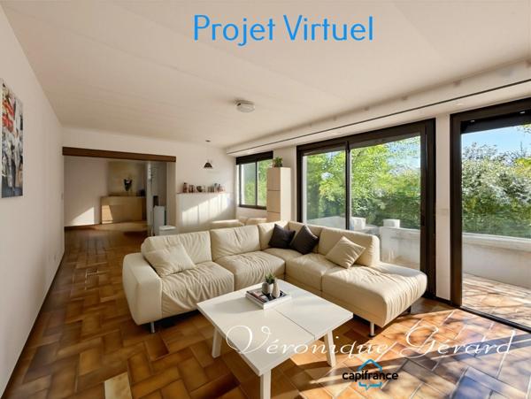 Maison de plain pied, 3 chambres sur environ 1500 M² de terrain. La campagne proche aux portes de Bordeaux.