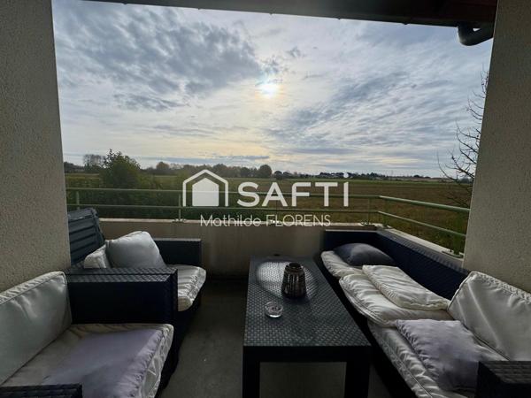 Appartement T3 d'environ 65 m² avec deux balcons, garage fermé, piscine et salle de sport !