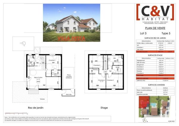Maison 5 pièces de 116 m² à Vulbens (74520)