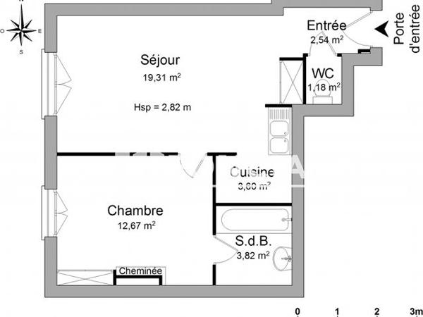 Location Appartement 2 pièces 43.1 m² - 6 RUE JUBIN Villeurbanne 69100