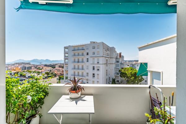 Cannes bas Montfleury : Duplex en penthouse avec grand roof-top et vue mer