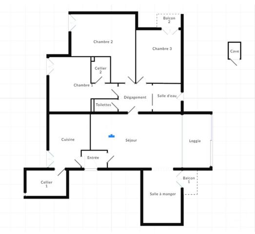 Appartement F6 à vendre  6 pièces - 95,44 m2 ST JEAN DE LUZ - 64