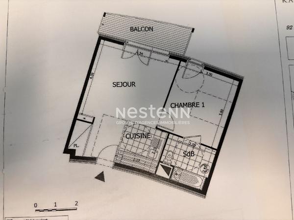 ISSY LES MOULINEAUX - QUARTIER FORT D'ISSY - Vente d'un appartement 2 pièces avec balcon