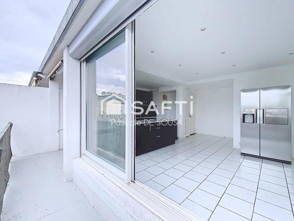 3 pièces en dernier étage, très bon état, lumineux