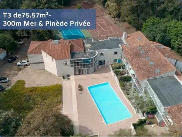 Appartement Jard-sur-mer 3 pièces 75.57 m2- 300m de l'Océan Piscine & Tennis